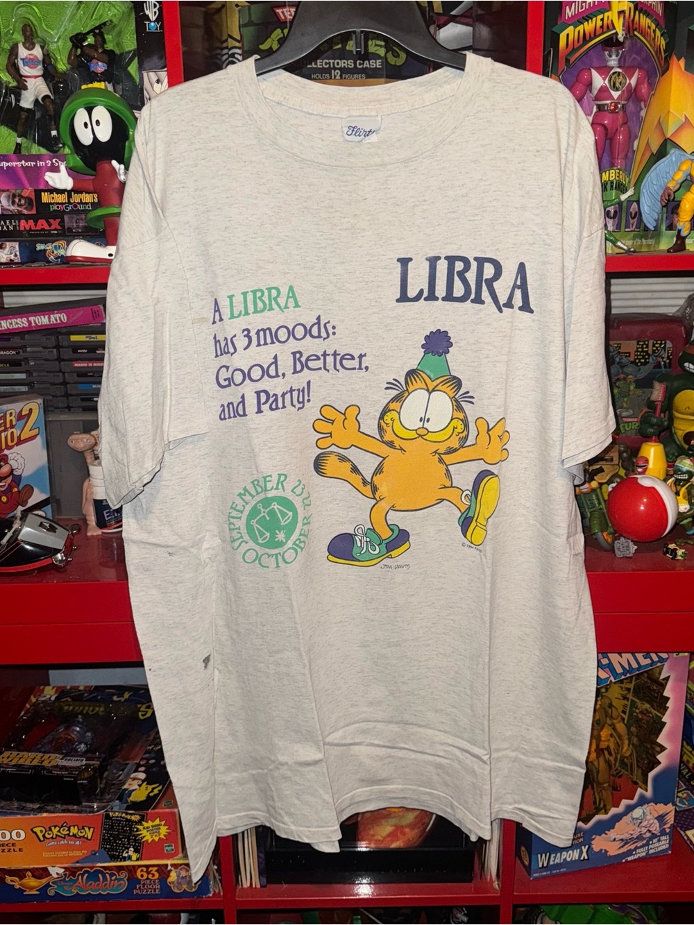 Vintage 94’ Garfield x Libra Season Pajama/sleep shirt